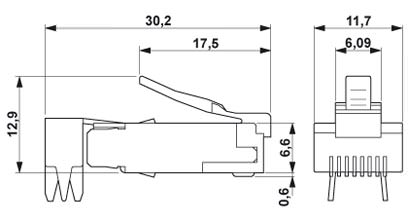 Штыревая вставка RJ45