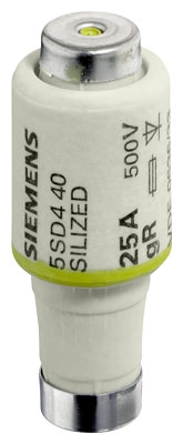 Список изделий: Предохранительные вставки SILIZED серии DIAZED