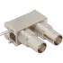 031-6578 Amphenol Conn Dual Port BNC 0Hz to 1GHz 50Ohm Solder RA Thru-Hole F Gold