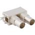 031-70508 Amphenol Conn Dual Port BNC 0Hz to 1GHz 75Ohm Solder RA Thru-Hole F/F Gold Over Nickel Tray