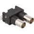 112661 Amphenol Conn Dual Port BNC 0Hz to 4GHz 75Ohm Solder RA Thru-Hole RCP/RCP Gold