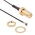 336313-12-0200 Amphenol SMA Str BHD Jack to AMC R/A Plug Using 1.13 MM Cable Various Length