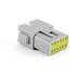 Amphenol. Conn Housing RCP 12 POS Crimp ST Cable Mount Gray Automotive - AT04-12PA-RD01