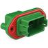 AT04-12PC-PM12 Amphenol Conn Housing RCP 12 POS Crimp ST Panel Mount Green Automotive 4048858