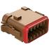 AT06-12SD-MM01 Amphenol Conn Housing PL 12 POS Crimp ST Cable Mount Brown Automotive 4049318