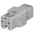 Amphenol. Conn Heavy-Duty Rectangular F 7Signal/1Ground POS Crimp ST Panel Mount - C146 10B007 000 2
