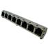 Amphenol. Conn RJ-45 F 64 POS 1.02mm Solder RA Thru-Hole 64 Terminal 8 Port Cat 5 Tray - RJHSE538008