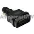 Amphenol. Conn D-Subminiature M 9 POS 1.37mm Screw ST Panel Mount 9 Terminal 1 Port - SDB-09BMMA-SL7001