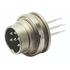 Amphenol. Rear mounting male receptacle with ring nut hex nut available upon request 6 contacts silver plated - T 3402 420