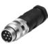 Amphenol. Male straight cable connector with internal strain relief and metal locking ring 12 contacts 6 8mm cable diameter Screw locking according to IEC 61076 2 106 Contacts sold separately - T 3635 552