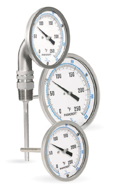 Игольчатый термометр биметаллический с вставкой из нержавеющей стали CI series ASHCROFT