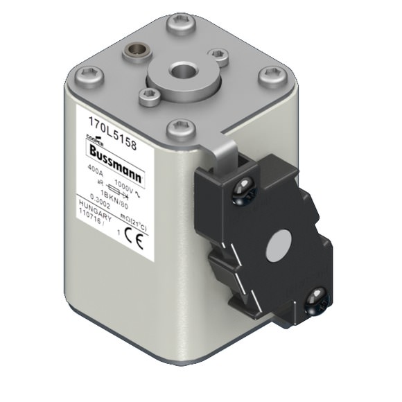 Bussmann. Предохранитель, высокая скорость, 400 A, AC 1000 V, Size 1, 51 x 70 x 80 мм, aR, IEC, одинарный индикатор - 170L5158