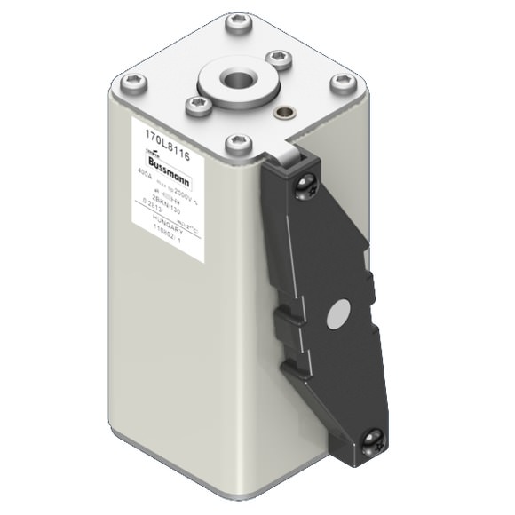 Bussmann. Предохранитель, высокая скорость, 400 A, AC 2000 V, Size 2, 59 x 77 x 130 мм, aR, IEC, одинарный индикатор - 170L8116