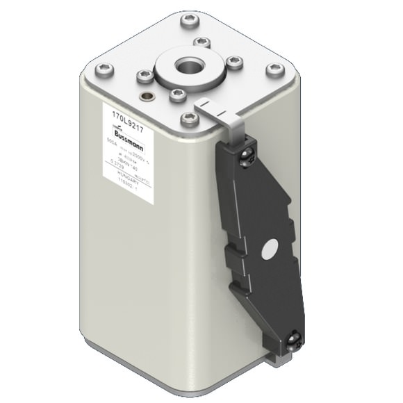 Bussmann. Предохранитель, высокая скорость, 500 A, AC 2000 V, Size 3, 74 x 90 x 143 мм, aR, IEC, одинарный индикатор - 170L9217