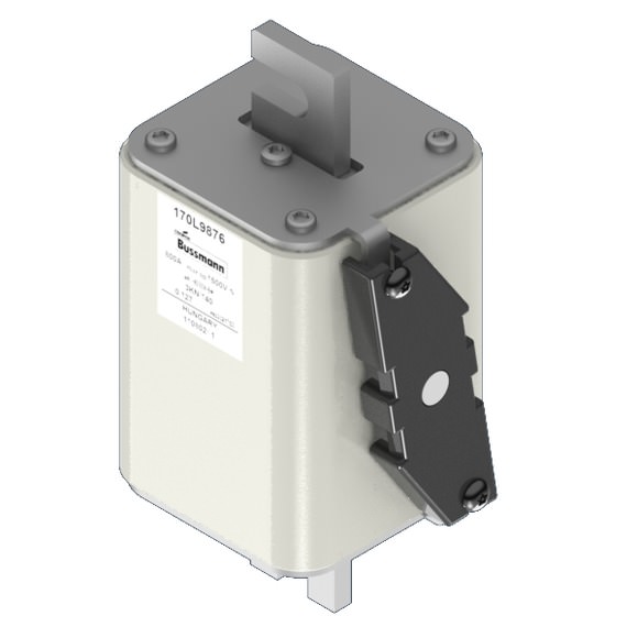 Bussmann. Предохранитель, высокая скорость, 800 A, AC 1500 V, Size 3, 74 x 92 x 171 мм, aR, IEC, одинарный индикатор - 170L9876