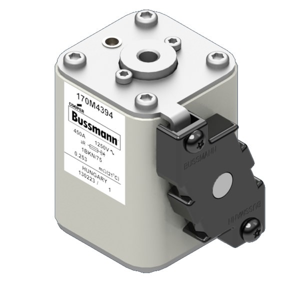 Bussmann. Предохранитель, высокая скорость, 450 A, AC 1250 V, size 1, 53 x 69 x 74 мм, aR, IEC, UL, одинарный индикатор - 170M4394