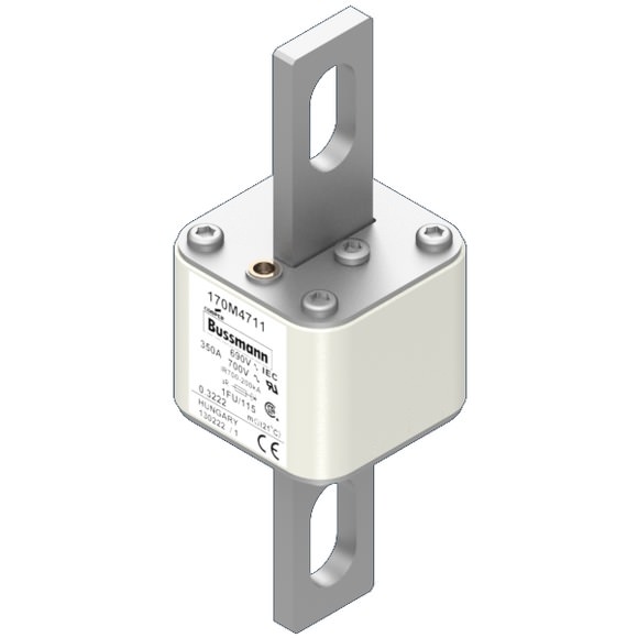 Bussmann. Предохранитель, высокая скорость, 350 A, AC 690 V, size 1, 53 x 69 x 136 мм, aR, IEC, UL - 170M4711