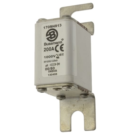 Bussmann. Предохранитель, высокая скорость, 315 A, AC 900 V, size 00, 30 x 47 x 98 мм, aR, DIN, IEC, одинарный индикатор - 170M4815