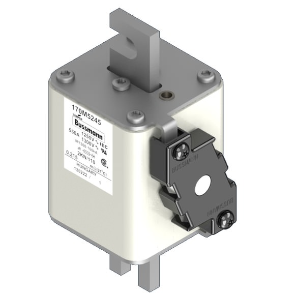 Bussmann. Предохранитель, высокая скорость, 550 A, AC 1250 V, size 2, 61 x 77 x 138 мм, aR, DIN, IEC, одинарный индикатор - 170M5245