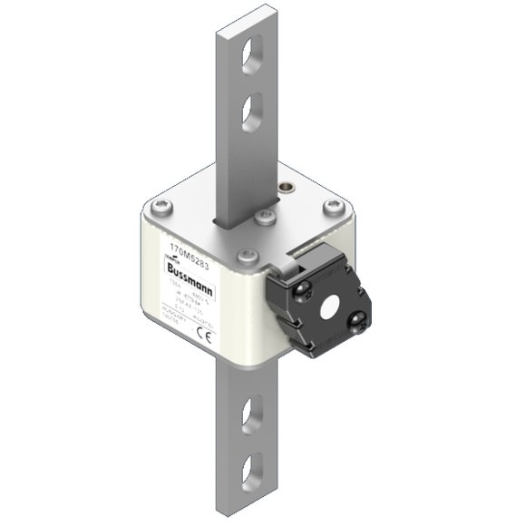 Bussmann. Предохранитель, высокая скорость, 700 A, AC 690 V, size 2, 61 x 77 x 212 мм, aR, IEC, одинарный индикатор - 170M5283