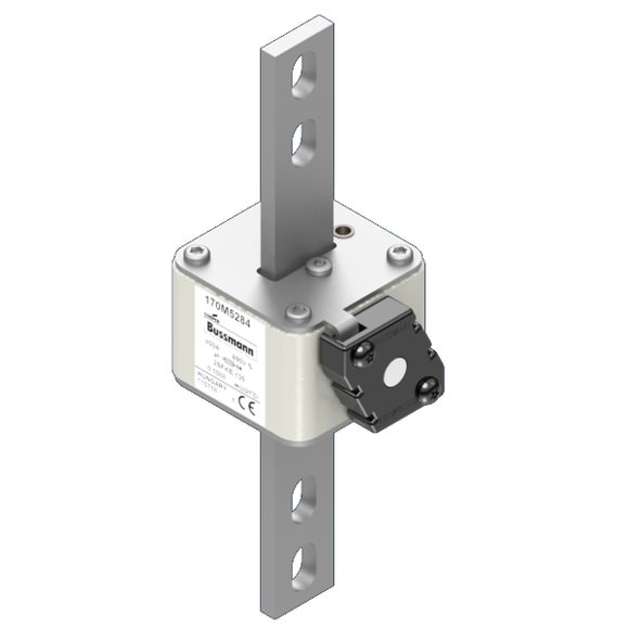 Bussmann. Предохранитель, высокая скорость, 800 A, AC 1250 V, size 2, 61 x 77 x 138 мм, aR, IEC, одинарный индикатор - 170M5289