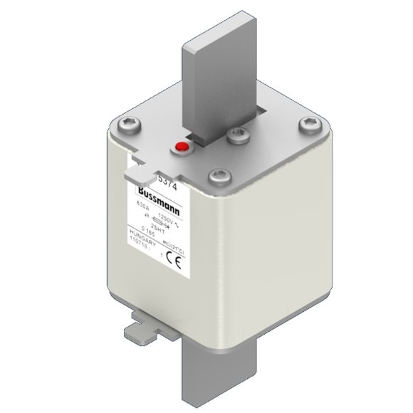 Bussmann. Предохранитель, высокая скорость, 450 A, AC 690 V, size 2, 59 x 59 x 120 мм, aR, IEC, одинарный индикатор - 170M5371