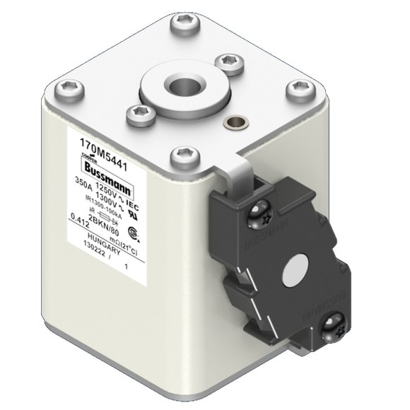 Bussmann. Предохранитель, высокая скорость, 350 A, AC 1250 V, size 2, 61 x 77 x 81 мм, aR, IEC, UL, одинарный индикатор - 170M5441