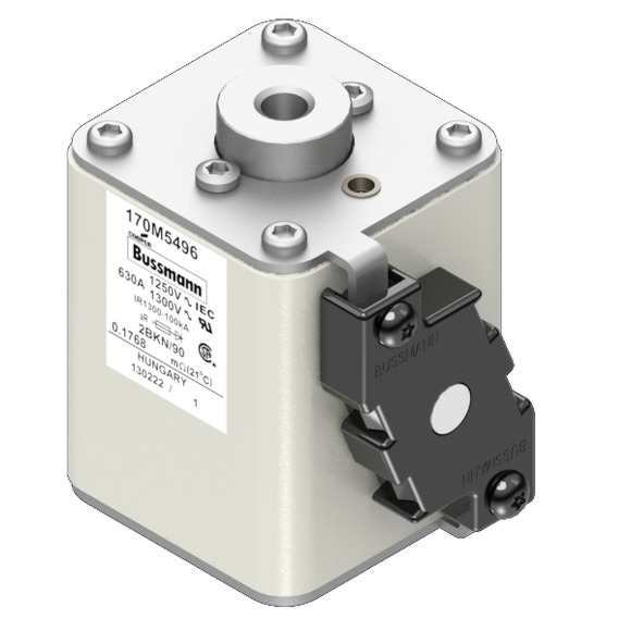 Bussmann. Предохранитель, высокая скорость, 2000 A, AC 690 V, 2 x size 2, 59 x 149 x 69 мм, aR, IEC, одинарный индикатор - 170M5486
