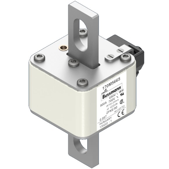 Bussmann. Предохранитель, высокая скорость, 1250 A, AC 600 V, size 2, 61 x 77 x 135 мм, aR, IEC, UL, одинарный индикатор - 170M5668