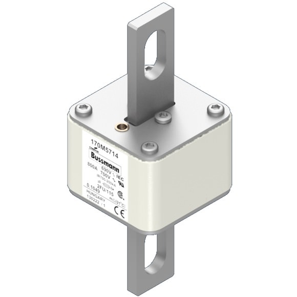 Bussmann. Предохранитель, высокая скорость, 800 A, AC 690 V, size 2, 61 x 77 x 135 мм, aR, IEC, UL - 170M5714