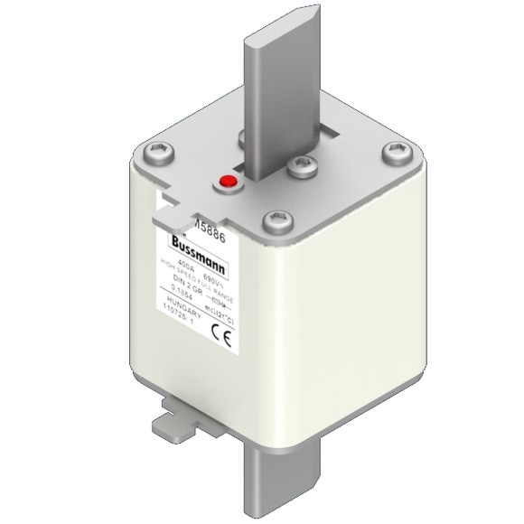 Bussmann. Предохранитель, высокая скорость, 450 A, AC 690 V, DIN 2, 60 x 74 x 150 мм, gR, DIN, IEC, одинарный индикатор - 170M5886