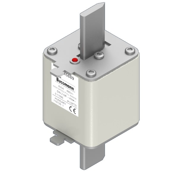 Bussmann. Предохранитель, высокая скорость, 630 A, AC 690 V, DIN 2, 60 x 74 x 150 мм, gR, DIN, IEC, одинарный индикатор - 170M5889