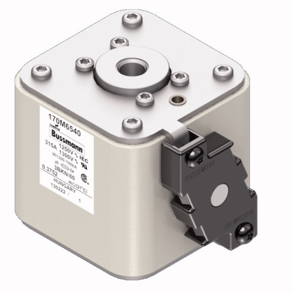 Bussmann. Предохранитель, высокая скорость, 1250 A, AC 1100 V, size 3, 76 x 92 x 83 mm, aR, IEC, UL, single indicator - 170M6500