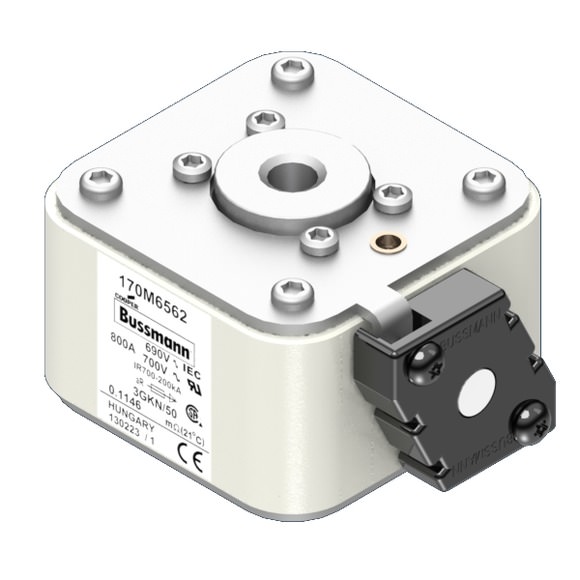 Bussmann. Предохранитель, высокая скорость, 800 A, AC 690 V, size 3, 76 x 92 x 53 мм, aR, IEC, UL, одинарный индикатор - 170M6562