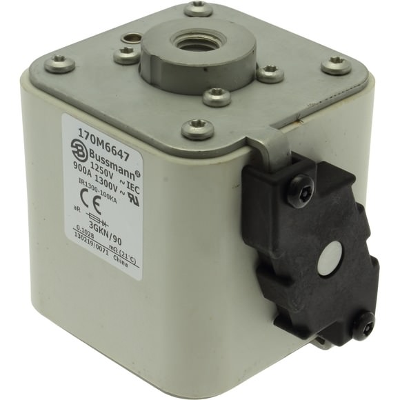 Bussmann. Предохранитель, высокая скорость, 700 A, AC 2500 V, size 3, 86 x 95 x 195 мм, aR, IEC, одинарный индикатор - 170M6642