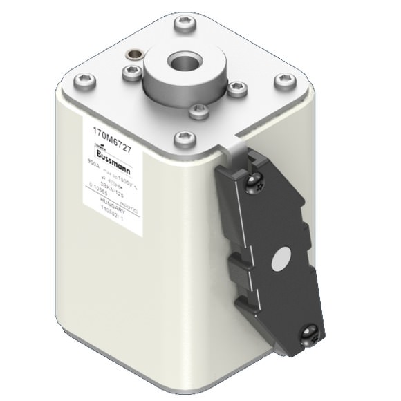 Bussmann. Предохранитель, высокая скорость, 900 A, AC 1500 V, size 3, 76 x 92 x 125 мм, aR, IEC, одинарный индикатор - 170M6727