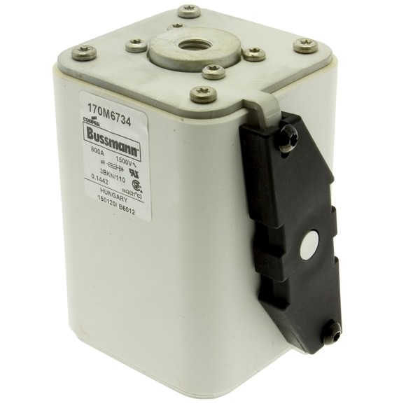Bussmann. Предохранитель, высокая скорость, 800 A, AC 1500 V, size 3, 74 x 96 x 112 мм, aR, IEC, одинарный индикатор - 170M6734