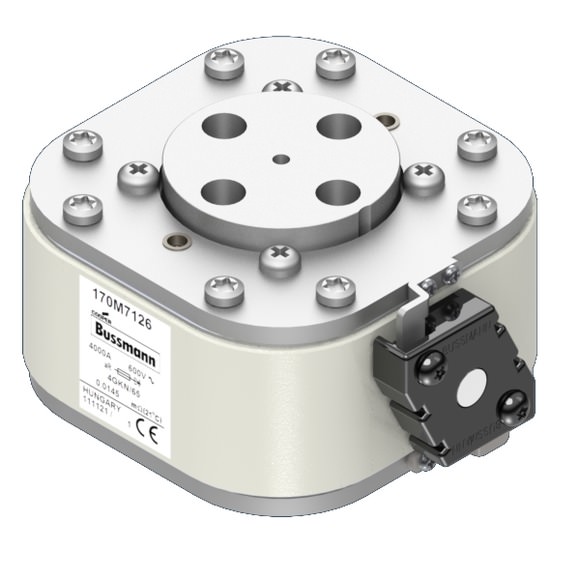 Bussmann. Предохранитель, высокая скорость, 1250 A, AC 800 V, size 4, 120 x 105 x 94 мм, aR, IEC, одинарный индикатор - 170M7130-R