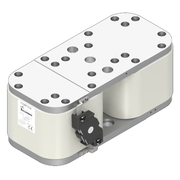 Bussmann. Предохранитель, высокая скорость, 4000 A, AC 1000 V, 2 x size 4, 105 x 250 x 87 мм, aR, IEC, одинарный индикатор - 170M7530
