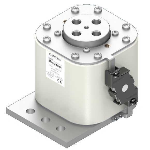 Bussmann. Предохранитель, высокая скорость, 1800 A, AC 1250 V, size 4, 100 x 133 x 106 мм, aR, IEC, одинарный индикатор - 170M7975