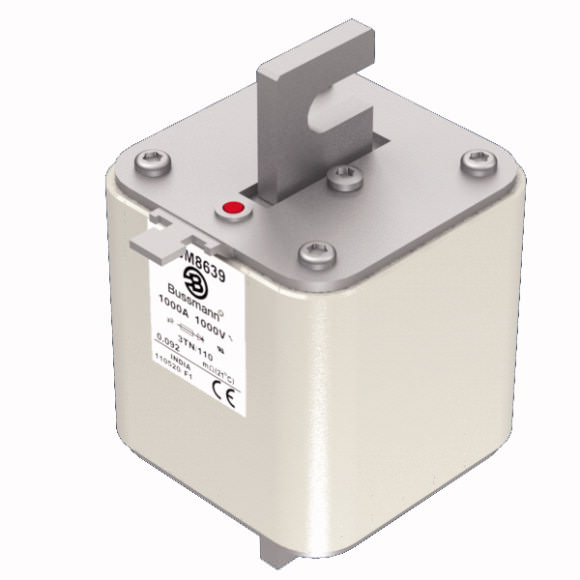 Bussmann. Предохранитель, высокая скорость, 1000 A, AC 1000 V, DIN 3, 74 x 90 x 139 mm, aR, DIN, IEC, single indicator - 170M8639