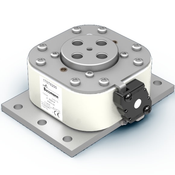 Bussmann. Предохранитель, высокая скорость, 1800 A, AC 380 V, size 4, 146 x 105 x 61 мм, aR, IEC, одинарный индикатор - 170T8200