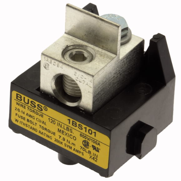 Bussmann. Fuse-block, высокая скорость, 100 A, AC 600 V, UL - 1BS101