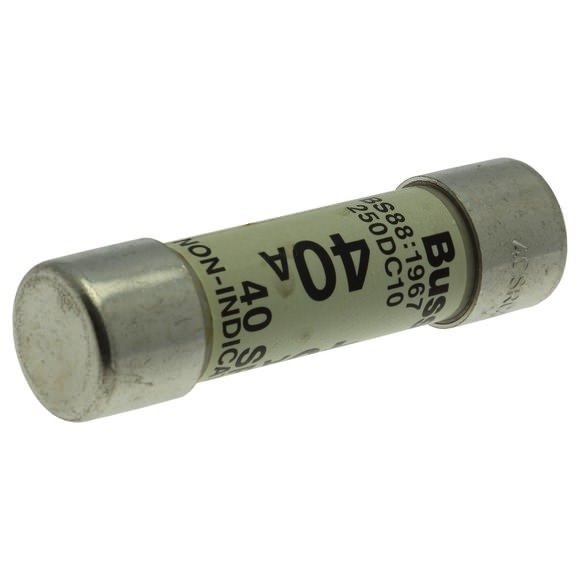 Bussmann. Предохранитель, высокая скорость, 40 A, DC 250 V, 21 x 76 мм, BS - 40SRC250