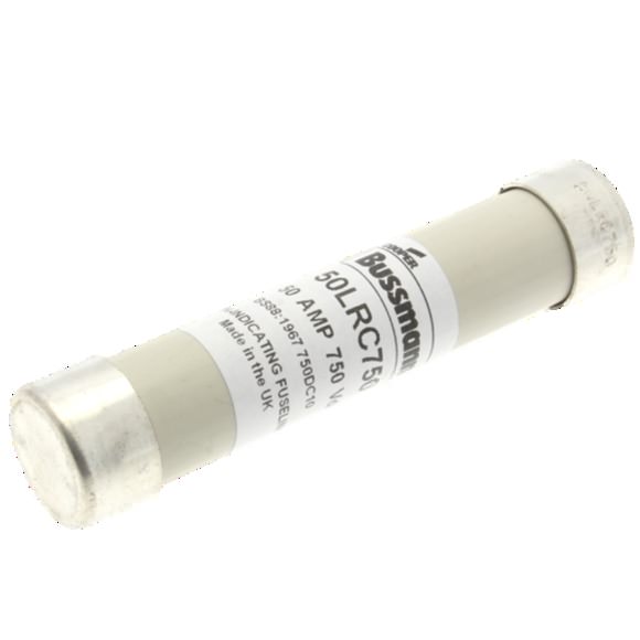 Bussmann. Предохранитель, высокая скорость, 50 A, DC 750 V, 27 x 127 мм, BS - 50LRC750