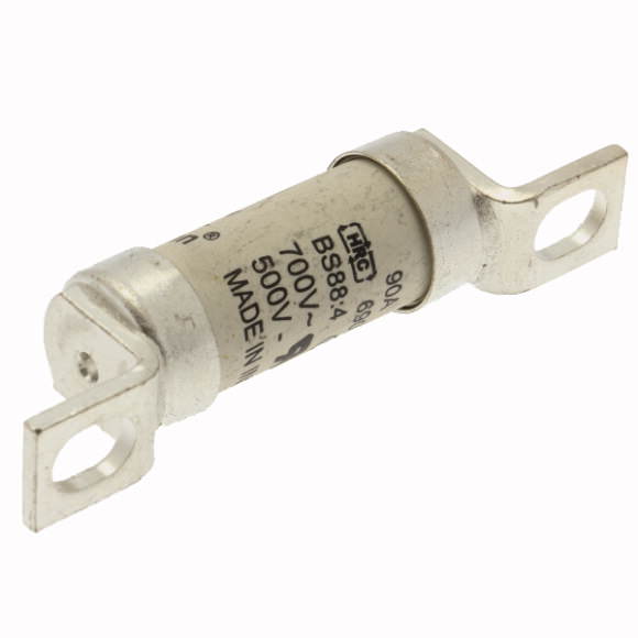 Bussmann. Предохранитель, высокая скорость, 90 A, AC 690 V, DC 500 V, BS88, 19 x 77 mm, aR, BS - 90FE
