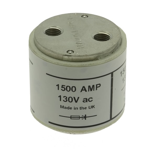 Bussmann. Предохранитель, высокая скорость, 1500 A, AC 130 V, 48 x 51 mm, aR, UL - FWA-1500AH