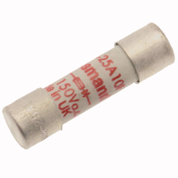 Bussmann. Предохранитель, высокая скорость, 25 A, AC 150 V, DC 150 V, 10 x 38 mm, aR, UL - FWA-25A10F