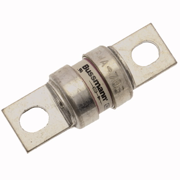 Bussmann. Предохранитель, высокая скорость, 70 A, AC 150 V, DC 150 V, 25 x 68 mm, UL - FWA-70B