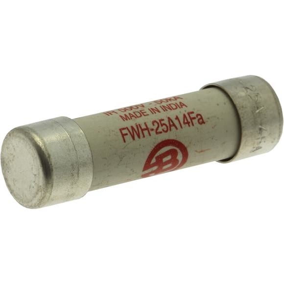 Bussmann. Предохранитель, высокая скорость, 25 A, AC 500 V, 14 x 51 mm, aR, UL - FWH-25A14F